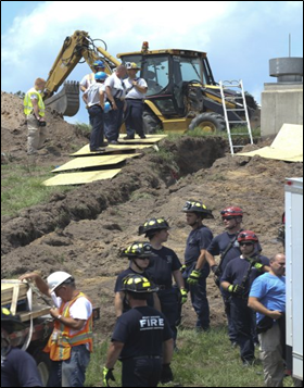 Rescue personnel were unable to save a 22-year-old worker after a fatal trench cave-in at Fort Bragg, N.C