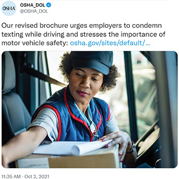 Social Media - Driving Tweet 10/02/2021