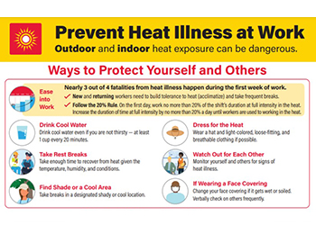 Screenshot of heat illness publication