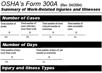 OSHA 300A screenshot