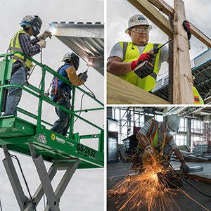 Photographs of workers