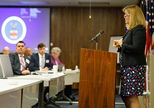 OSHA Chief of Staff Krisann Pearce addresses attendees of the Alliance Program Forum in Washington, D.C.