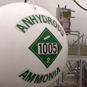 Photograph of Anhydrous Ammonia container