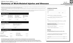 Injury & Illness form