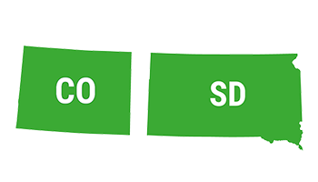Colorado and South Dakota state icons