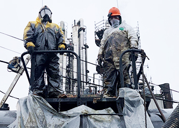 Workers in PPE