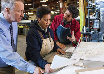 Photograph of workers