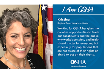 I Am OSHA: Kristina's profile