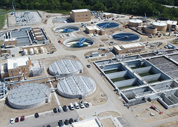 Tomahawk Creek Wastewater Treatment facility aerial view