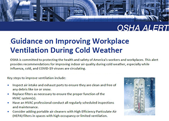 <li>Guidance on Improving Workplace Ventilation During Cold Weather screenshot