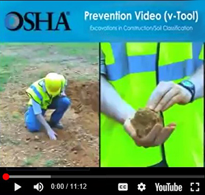 Screenshot of trenching soil classification video