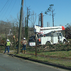 Photograph of tornado response
