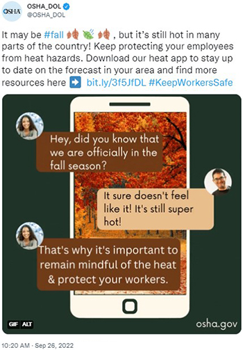OSHA Tweet