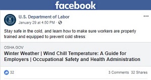 Osha Wind Chill Chart